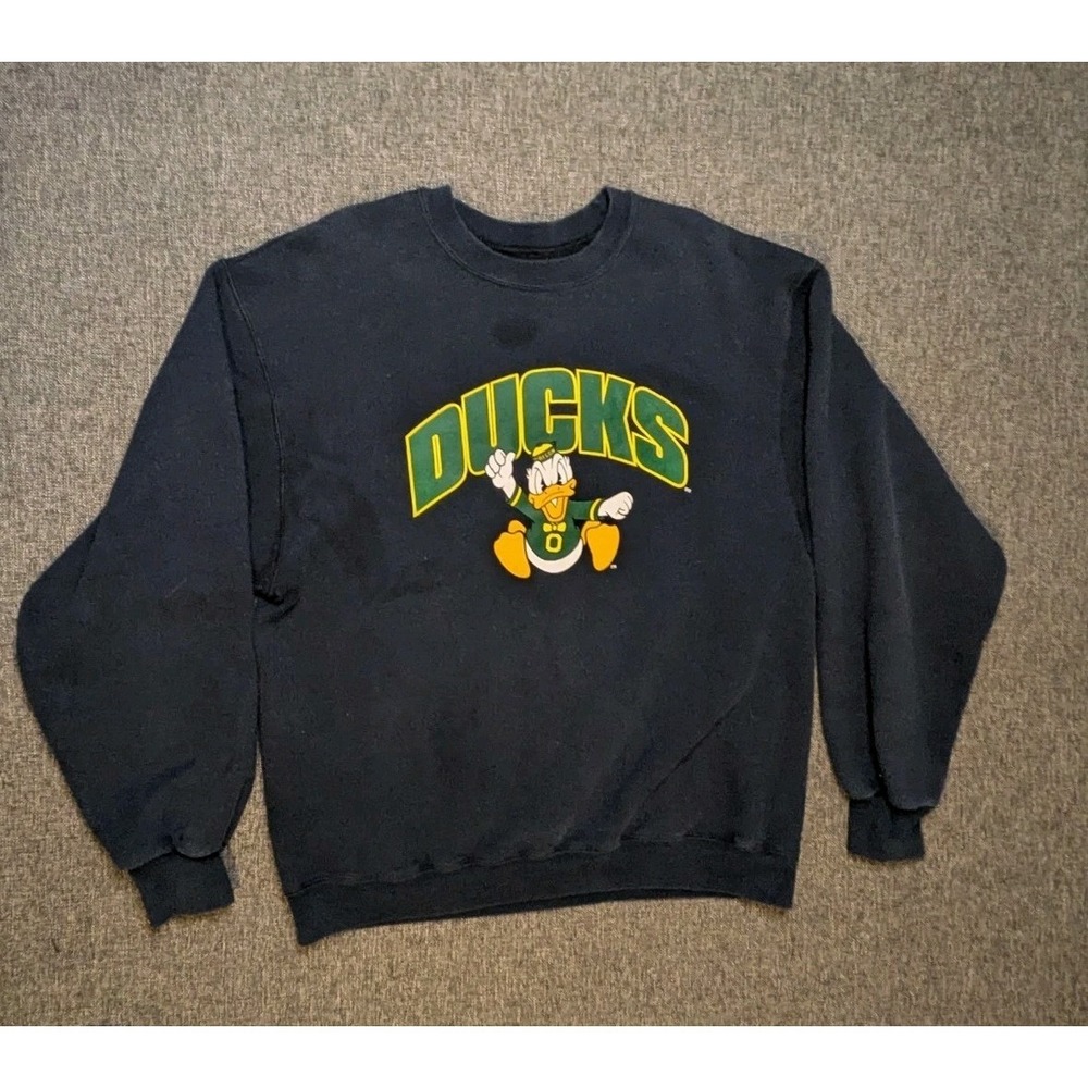 Vintage University Of Oregon Ducks OU Pullover Sweatshirt Fruit Of The Loom Sz L